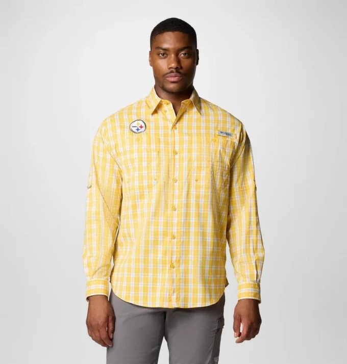 Cămașă cu mânecă lungă PFG Super Tamiami™ pentru bărbați – Pittsburgh Steelers
