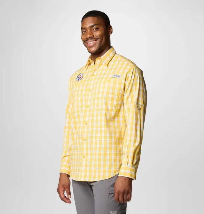 Cămașă cu mânecă lungă PFG Super Tamiami™ pentru bărbați – Pittsburgh Steelers