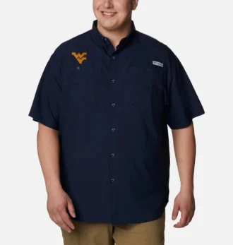 Cămașă cu mânecă scurtă Men Collegiate PFG Tamiami™ – Mărime mare – West Virginia