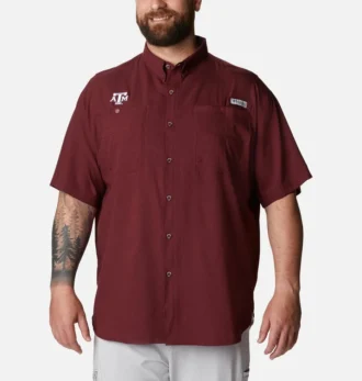 Cămașă cu mânecă scurtă pentru bărbați Collegiate PFG Tamiami™ – Mărime mare – Texas A&M