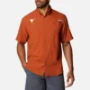 Cămașă cu mânecă scurtă pentru bărbați Collegiate PFG Tamiami™ – Înaltă – Texas Cămașă cu mânecă scurtă pentru bărbați Collegiate PFG Tamiami™ – Înaltă – Texas