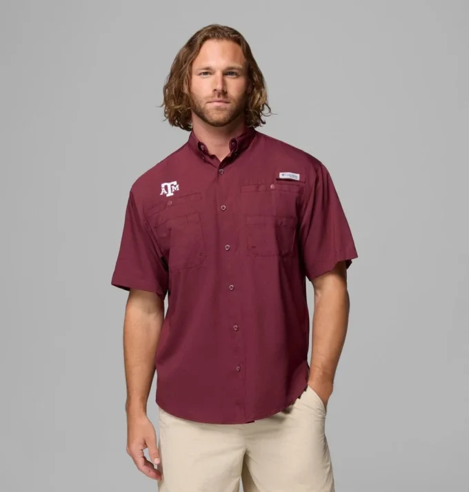 Cămașă cu mânecă scurtă pentru bărbați Collegiate PFG Tamiami™ – Texas A&M