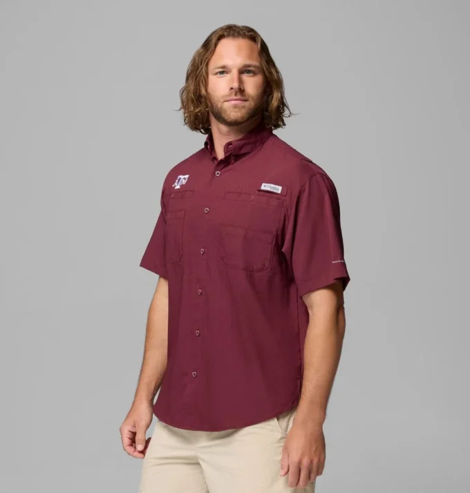 Cămașă cu mânecă scurtă pentru bărbați Collegiate PFG Tamiami™ – Texas A&M