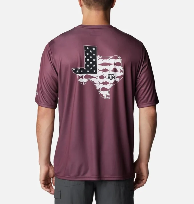 Cămașă cu mânecă scurtă pentru bărbați Collegiate PFG Terminal Tackle™ – Texas A&M Cămașă cu mânecă scurtă pentru bărbați Collegiate PFG Terminal Tackle™ – Texas A&M