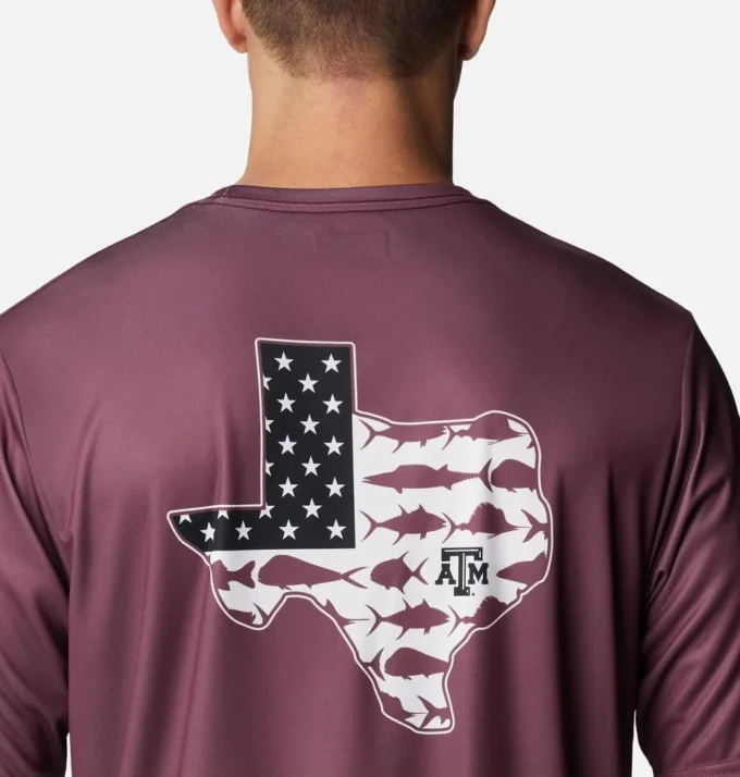 Cămașă cu mânecă scurtă pentru bărbați Collegiate PFG Terminal Tackle™ – Texas A&M Cămașă cu mânecă scurtă pentru bărbați Collegiate PFG Terminal Tackle™ – Texas A&M