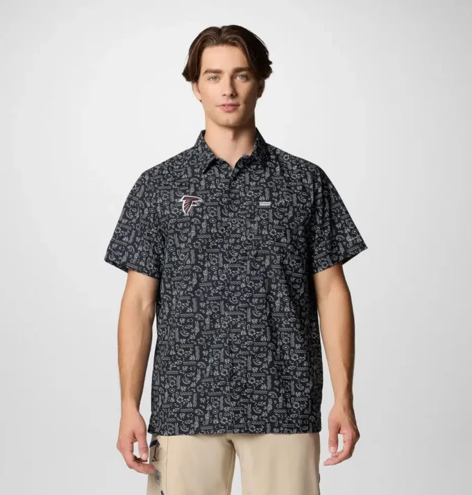 Cămașă cu mânecă scurtă PFG Super Slack Tide™ pentru bărbați – Atlanta Falcons