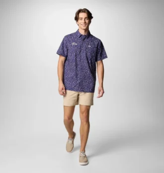Cămașă cu mânecă scurtă PFG Super Slack Tide™ pentru bărbați – Baltimore Ravens Cămașă cu mânecă scurtă PFG Super Slack Tide™ pentru bărbați – Baltimore Ravens