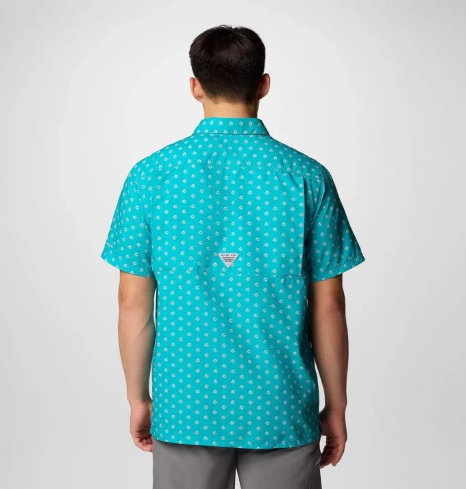Cămașă cu mânecă scurtă PFG Super Slack Tide™ pentru bărbați – Miami Dolphins