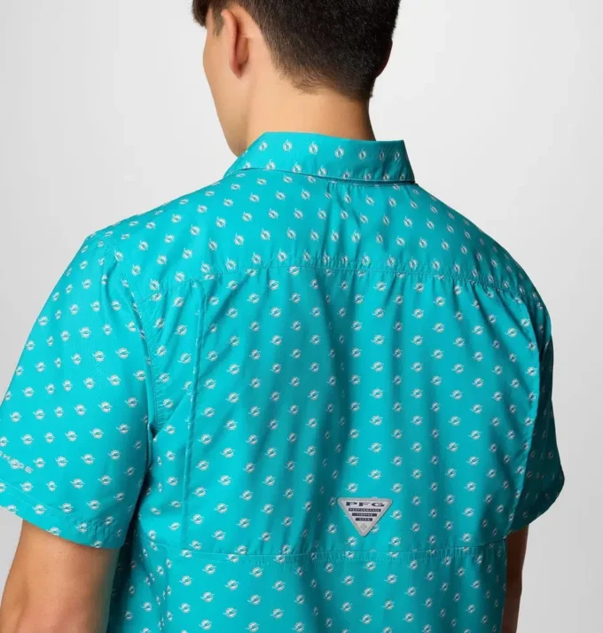 Cămașă cu mânecă scurtă PFG Super Slack Tide™ pentru bărbați – Miami Dolphins