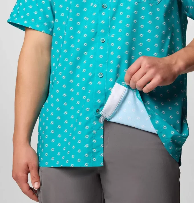 Cămașă cu mânecă scurtă PFG Super Slack Tide™ pentru bărbați – Miami Dolphins