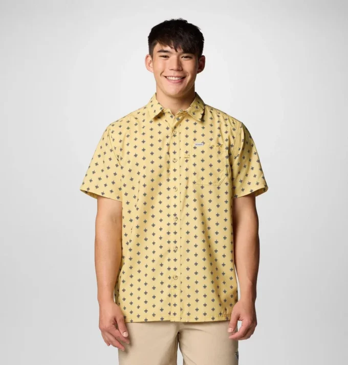 Cămașă cu mânecă scurtă PFG Super Slack Tide™ pentru bărbați – New Orleans Saints