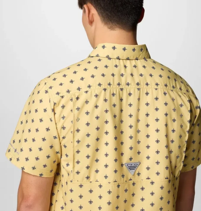 Cămașă cu mânecă scurtă PFG Super Slack Tide™ pentru bărbați – New Orleans Saints