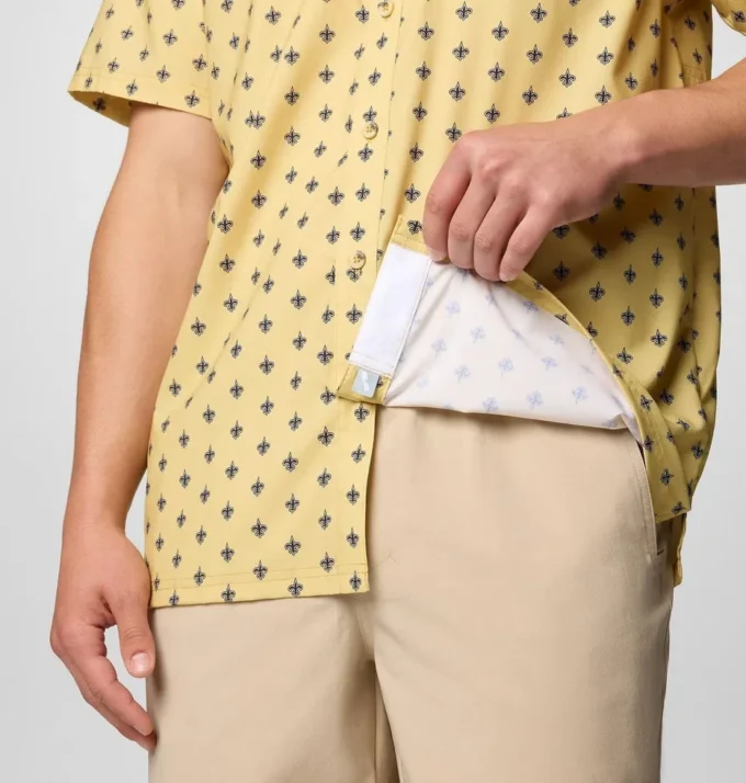 Cămașă cu mânecă scurtă PFG Super Slack Tide™ pentru bărbați – New Orleans Saints