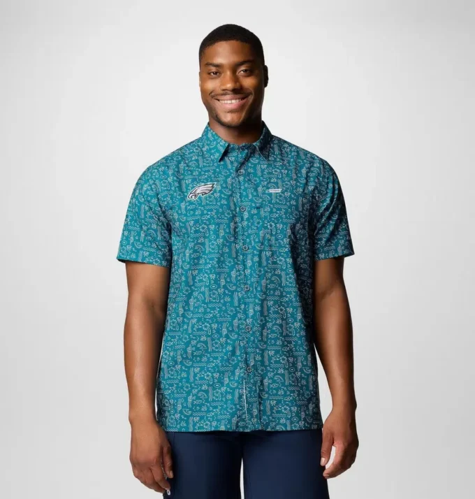 Cămașă cu mânecă scurtă PFG Super Slack Tide™ pentru bărbați – Philadelphia Eagles