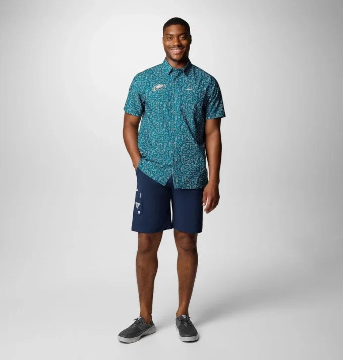 Cămașă cu mânecă scurtă PFG Super Slack Tide™ pentru bărbați – Philadelphia Eagles