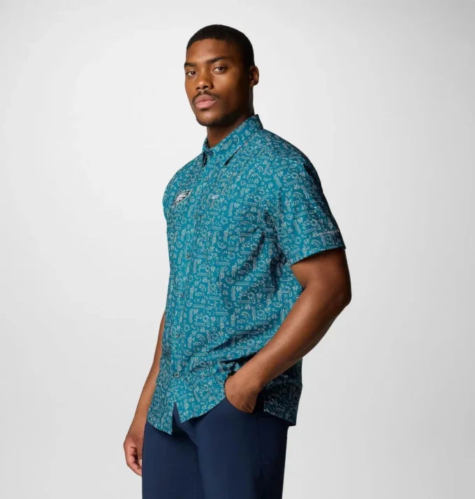 Cămașă cu mânecă scurtă PFG Super Slack Tide™ pentru bărbați – Philadelphia Eagles