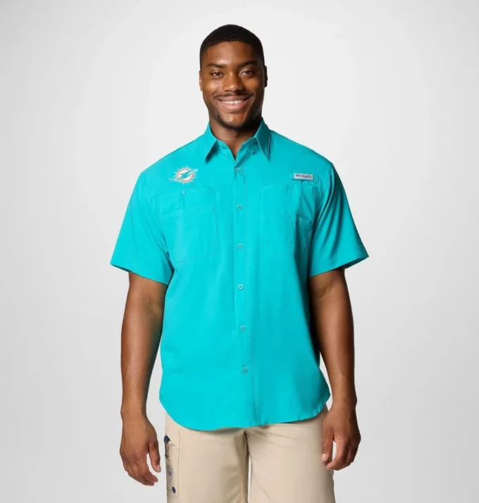Cămașă cu mânecă scurtă PFG Tamiami™ pentru bărbați – Miami Dolphins