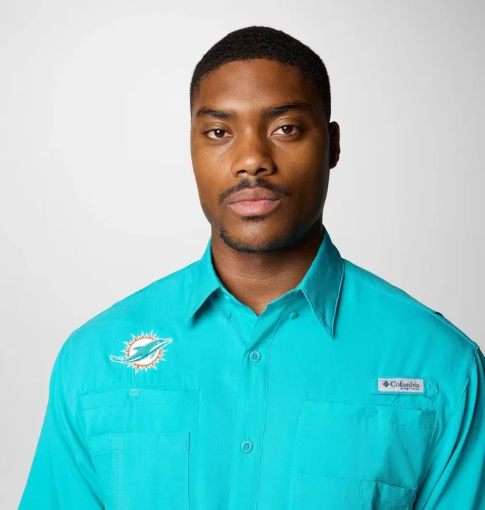 Cămașă cu mânecă scurtă PFG Tamiami™ pentru bărbați – Miami Dolphins