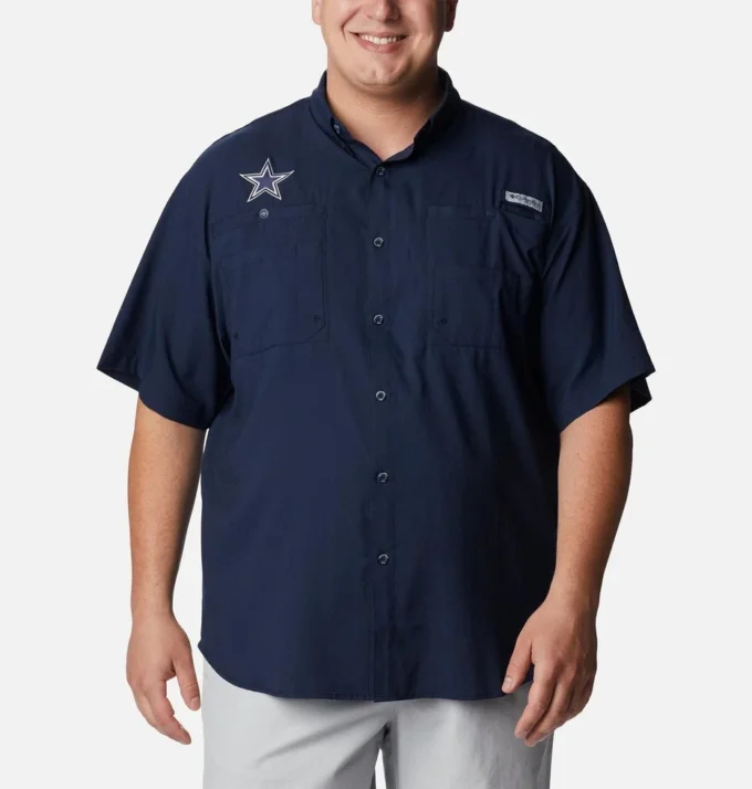 Cămașă cu mânecă scurtă PFG Tamiami™ pentru bărbați – Mărime mare – Dallas Cowboys