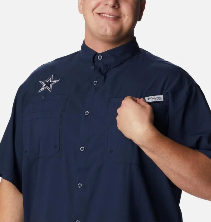 Cămașă cu mânecă scurtă PFG Tamiami™ pentru bărbați – Mărime mare – Dallas Cowboys