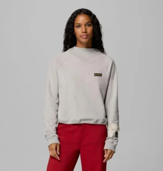 Cămașă cu mâneci lungi din bumbac French Terry pentru femei High Cascades™ Crop