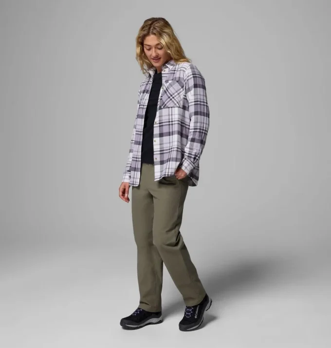 Cămașă cu mâneci lungi din flanelă Calico Basin™ pentru femei