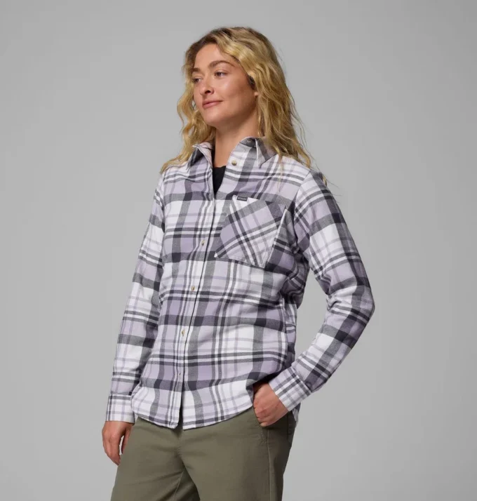 Cămașă cu mâneci lungi din flanelă Calico Basin™ pentru femei