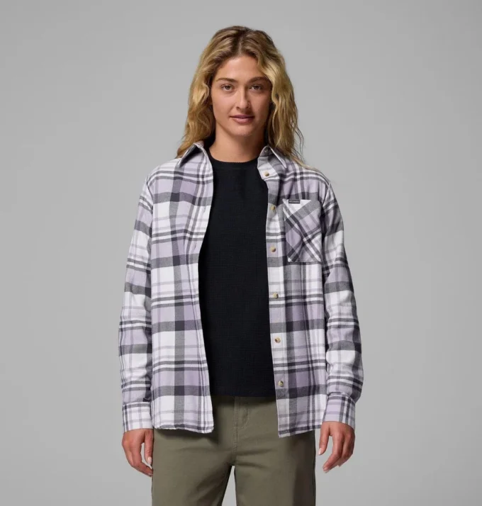 Cămașă cu mâneci lungi din flanelă Calico Basin™ pentru femei