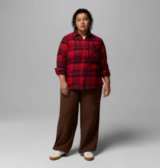 Cămașă cu mâneci lungi din flanelă Calico Basin™ pentru femei – Mărime mare