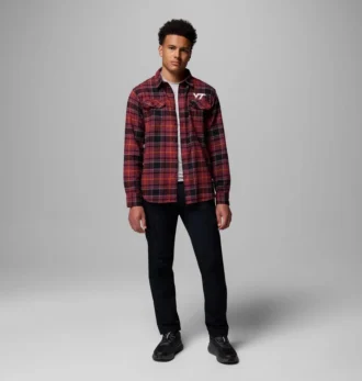 Cămașă cu mâneci lungi din flanelă Men Collegiate Flare Gun™ – Virginia Tech