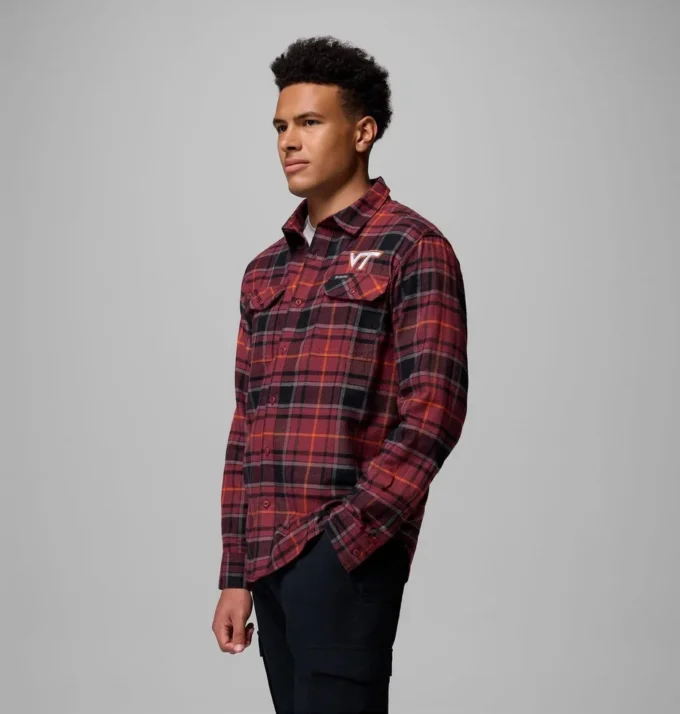 Cămașă cu mâneci lungi din flanelă Men Collegiate Flare Gun™ – Virginia Tech