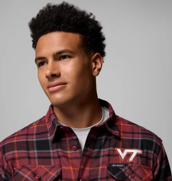 Cămașă cu mâneci lungi din flanelă Men Collegiate Flare Gun™ – Virginia Tech