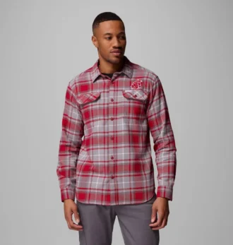 Cămașă cu mâneci lungi din flanelă Men Collegiate Flare Gun™ – Washington State