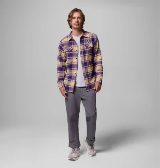 Cămașă cu mâneci lungi din flanelă pentru bărbați Collegiate Flare Gun™ – Washington