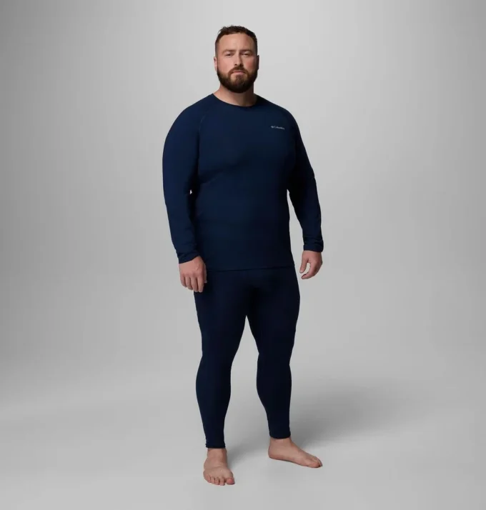 Cămașă cu mâneci lungi și guler rotund pentru bărbați Omni-Heat™ Infinity Knit – Mărime mare