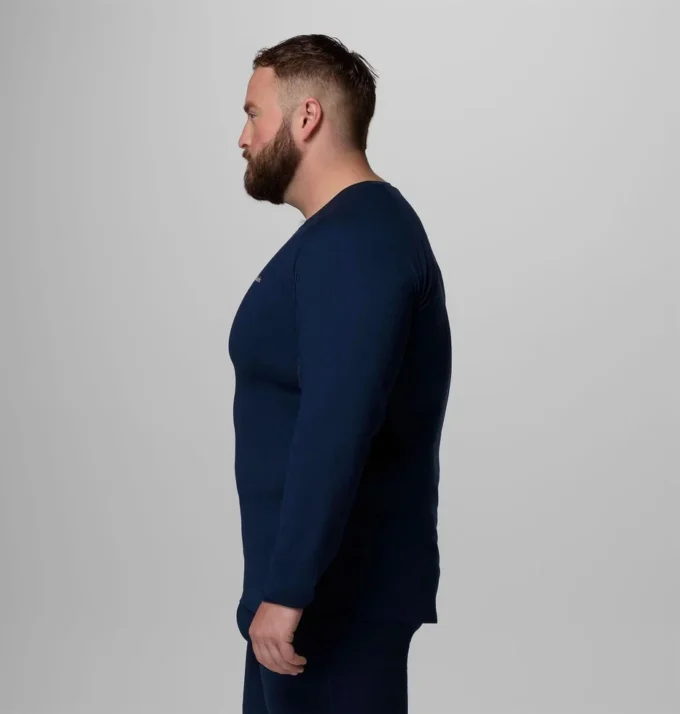 Cămașă cu mâneci lungi și guler rotund pentru bărbați Omni-Heat™ Infinity Knit – Mărime mare