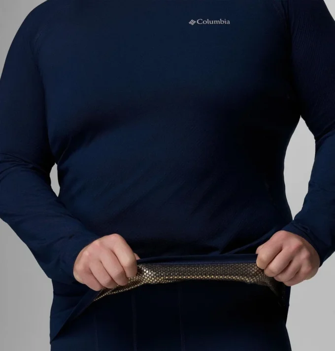 Cămașă cu mâneci lungi și guler rotund pentru bărbați Omni-Heat™ Infinity Knit – Mărime mare