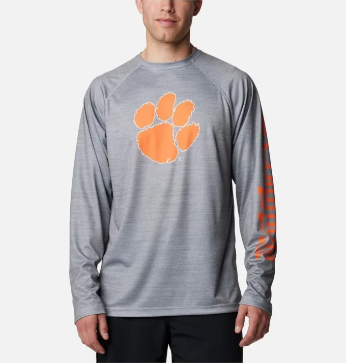 Cămașă cu mâneci lungi Men Collegiate PFG Terminal Tackle™ Heather – Clemson