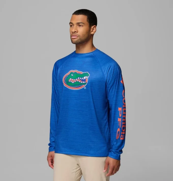 Cămașă cu mâneci lungi Men Collegiate PFG Terminal Tackle™ Heather – Florida