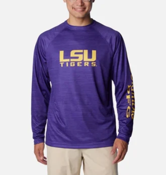 Cămașă cu mâneci lungi Men Collegiate PFG Terminal Tackle™ Heather – LSU