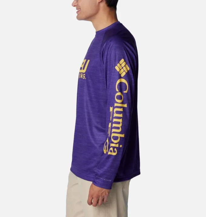 Cămașă cu mâneci lungi Men Collegiate PFG Terminal Tackle™ Heather – LSU