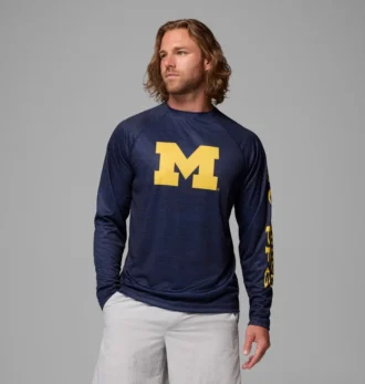 Cămașă cu mâneci lungi Men Collegiate PFG Terminal Tackle™ Heather – Michigan