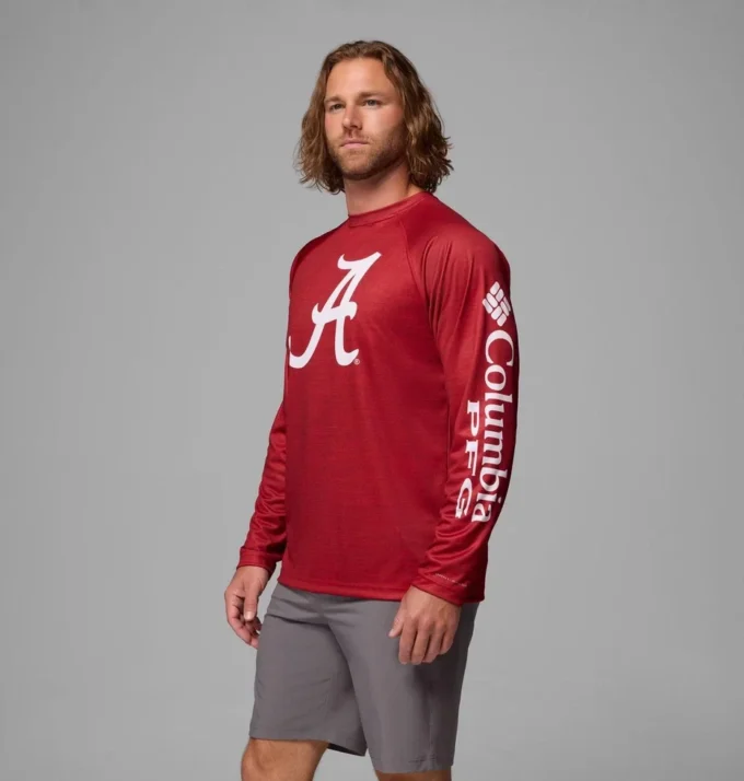 Cămașă cu mâneci lungi pentru bărbați Collegiate PFG Terminal Tackle™ Heather – Alabama Cămașă cu mâneci lungi pentru bărbați Collegiate PFG Terminal Tackle™ Heather – Alabama