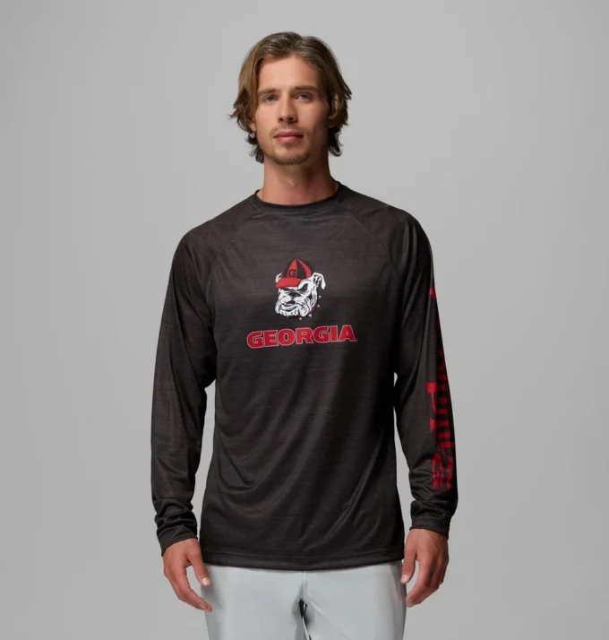Cămașă cu mâneci lungi pentru bărbați Collegiate PFG Terminal Tackle™ Heather – Georgia