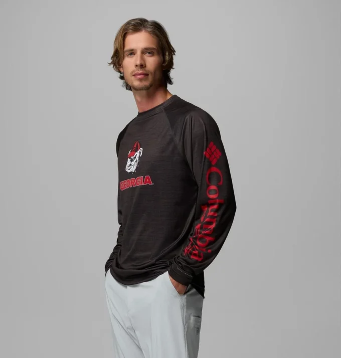 Cămașă cu mâneci lungi pentru bărbați Collegiate PFG Terminal Tackle™ Heather – Georgia
