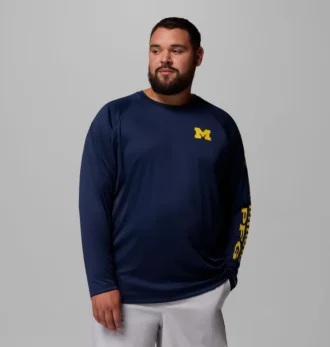 Cămașă cu mâneci lungi pentru bărbați Collegiate PFG Terminal Tackle™ – Mărime mare – Michigan Cămașă cu mâneci lungi pentru bărbați Collegiate PFG Terminal Tackle™ – Mărime mare – Michigan
