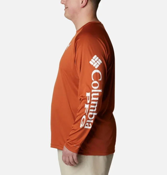Cămașă cu mâneci lungi pentru bărbați Collegiate PFG Terminal Tackle™ – Mărime mare – Texas