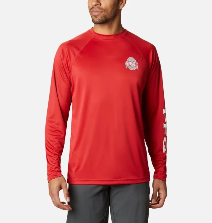 Cămașă cu mâneci lungi pentru bărbați Collegiate PFG Terminal Tackle™ – Ohio State