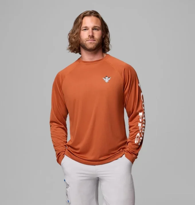 Cămașă cu mâneci lungi pentru bărbați Collegiate PFG Terminal Tackle™ – Texas