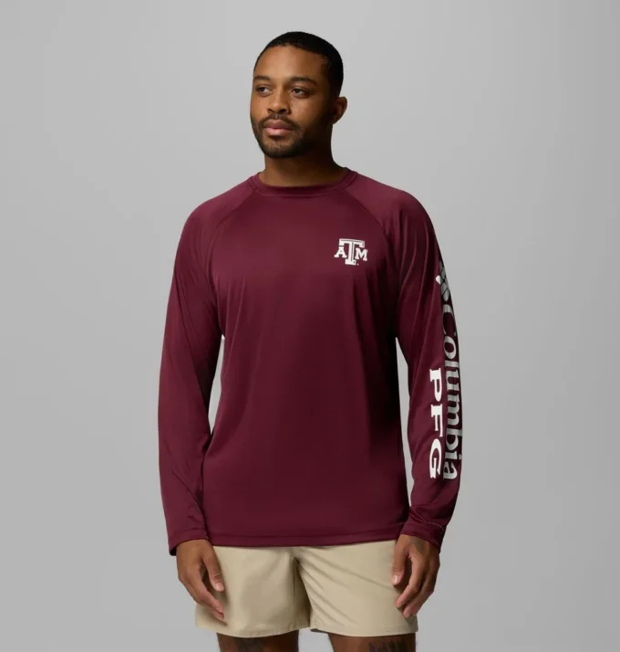 Cămașă cu mâneci lungi pentru bărbați Collegiate PFG Terminal Tackle™ – Texas A&M